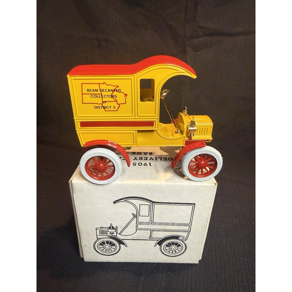 Ertl 1905 Delivery Car Bank Beam Decanter Collectors District 5 1:38 Die-Cast